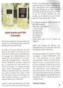  SAINT-SEURIN-SUR-L'ISLE 
Gironde
----
Un Maire hors du commun
Marcel BERTHOME
90 ans